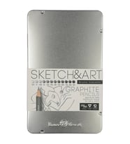 Bruno Visconti Sketch & Art Dereceli Kalem Seti 12'li Metal General Set (2H-9B)