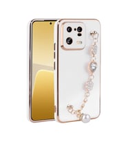 Xiaomi Mi 13 Pro Kılıf El Tutamaçlı Kamera Korumalı Zore Taka Silikon Kapak (Beyaz)