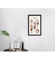 BK Home Coffee Tasarımlı Dekoratif Ahşap Siyah Çerçeveli Tablo-25