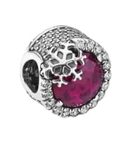 Nur Silver Kar Taneli Pembe Taşlı Gümüş Charm NUR-BL00276