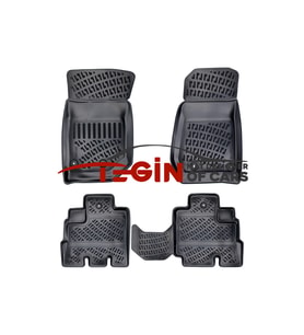Jeep Wrangler Unlimited JK 4-Kapı 2016 3D Havuzlu Paspas Siyah (Karışık)
