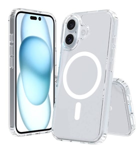 Apple iPhone 16 Kılıf Magsafe Wireless Kablosuz Şarj Uyumlu Manyetik Şeffaf Kapak