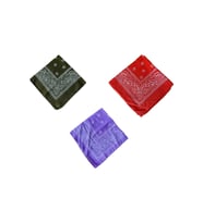 %100 Pamuklu Klasik Desen Unisex 3lü Bandana Seti Renkli Bandana Etnik Desenli A Kalite Bandana