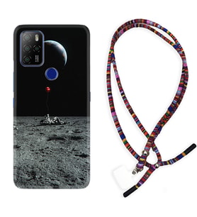 Omix X300 X500 X400 X600 X700 Kılıf Boyun Asklı Rasta Silikon Astronoot Red Baloon 1608