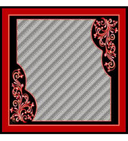 Geometrik Desen Black Seri Twill Eşarp Eşarp Askısı ile Birlikte 90x90 cm Siyah 