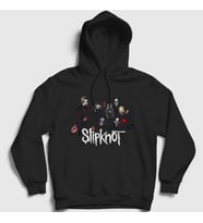 Presmono Unisex Siyah Band V3 Slipknot Kapüşonlu Sweatshirt 291478tt