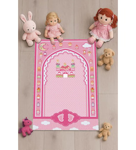 Pembe Cami Temalı Kız Çocuk Seccadesi CS34
