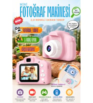 Mini Retro Fotoğraf Makinesi Çocuk İçin Vintage 1080P SD Kart Girişli HD 2.