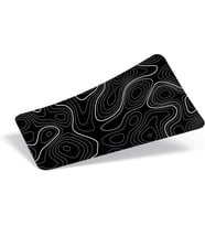 90X40 CM XXL Gaming Mouse Pad [High Density Hybrid Kumaş] [Kaymaz Taban] [Yüksek Çözünürlüklü Baskı] Fare Altlığı Oyuncu Mousepad (Siyah İzohips)