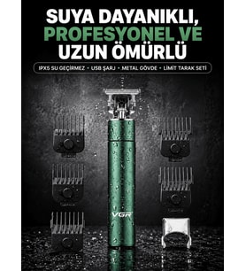 4 Limit Taraklı IPX5 Su Geçirmez Saç Kesme Makinesi