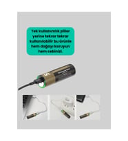 USB Type-C Girişli Şarjlı AA Lityum Pil 1.5V Sabit Çıkış 3200mWh 2'li Paket