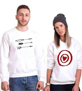 Tshirthane Ok Hedef 12 Sevgili Kombinleri Sweatshirt Kombini (Tek Ürün Fiyatıdır.)