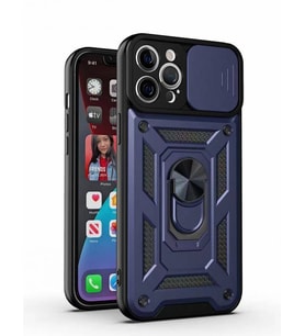 Kızaklı Tank Kılıf Apple iPhone 12 Pro Lacivert