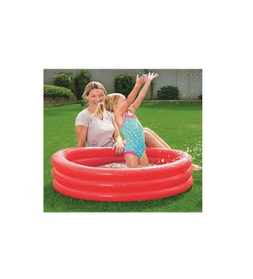 Çocuk 3 Bölmeli Renkli Havuz 1.22m X 25cm Kırmızı Renk