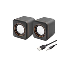 Masaüstü Hoparlör 1+1 USB + 3.5mm - Siyah HD6049
