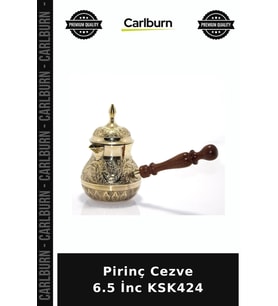 Özel Üretim Mutfak Geleneksel Sunum Çeyiz Kahve Ekipmanı Pirinç Cezve 6.5'' İnc KSK424
