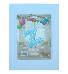 Z Harf Mavi Yıldız Desenli Folyo Balon 26" inç 65 cm parti, doğum