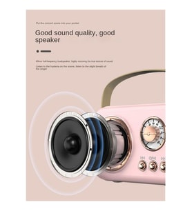 M4 Retro Bluetooth Hoparlör (Altın)