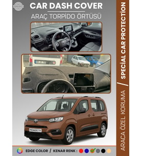 TOYOTA PROACE CITY (2019-2024) Torpido Örtüsü Panel Halısı Torpido Koruma Tam Uyum UV Koruma Kaymaz