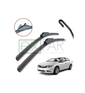 HONDA CİVİC ÖN CAM SİLECEK SÜPÜRGESİ TAKIMI 2012 - 2015 FB7 ÖN SİLECEK SAĞ SOL TAKIM