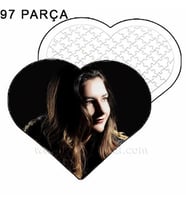 Kişiye Özel 97 Parça A3 Kalp Puzzle,