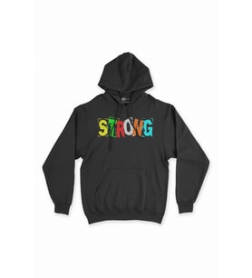 Strong Tasarım Siyah Sweatshirt Hoodie