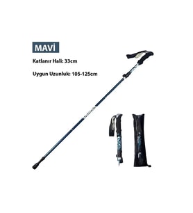 YENİLZD Dağcı Doğa Kamp Yürüyüş Tırmanma Batonu Trekking Hafif Katlanabilir 105-125cm