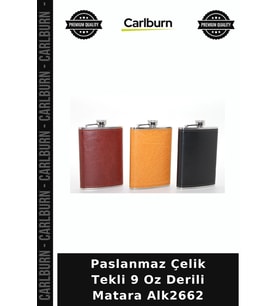 Özel Üretim alkol kamp taşınabilir Paslanmaz Çelik Tekli 9 Oz Derili Matara Alk2662
