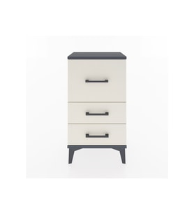 Arges Komodin 3 Çekmeceli 44x30x80 Antrasit-Aytaşı