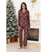 Kadın 0363 Süet Düğmeli Pijama Takımı