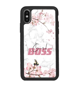 iPhone Xs Max Uyumlu Sakura Girl Boss Tasarımlı Glossy Telefon Kılıfı