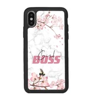 iPhone Xs Max Uyumlu Sakura Girl Boss Tasarımlı Glossy Telefon Kılıfı