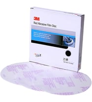 3M Hookit Kırmızı Kaplama Filmi Zımpara Diski, 01184, 6 Inç, P1500, Otomatik Zımpara Için 25'Li Disk