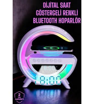 Northcity Android Uyumlu Akıllı Bluetooth Hoparlör Kablosuz Şarj Standı - Kablosuz Şarj ve RGB Gece Lambası