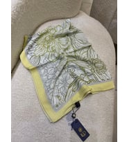 01 Ed Scarf Çiçek Dalgası Desenli Şal