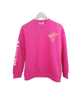 7-15 Yaş Kız Çocuk Şardonlu Sweatshirt 75095 Fuşya