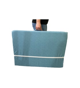 Katlanır Yatak Yer Yatağı Sünger Yatak Tek Kişilik 80x180 Mavi Kırçıllı