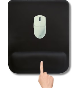 MP02 - Dörtgen Bilek Destekli Mouse Pad Konfor, Kaymaz Taban, Ergonomik, Yumuşak, Ev,ofis (Siyah)