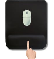 MP02 - Dörtgen Bilek Destekli Mouse Pad Konfor, Kaymaz Taban, Ergonomik, Yumuşak, Ev,ofis (Siyah)