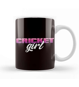 Cricket Girl Cricketer Bowler Pitch Ball Bat Game-1 Kupa Bardak Porselen