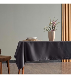 Mr.Stock Saten Masa Örtüsü 140x140cm   12981 (Antrasit)