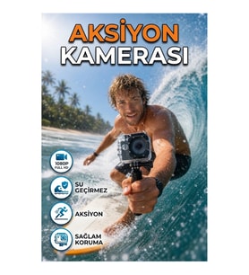 1080P Full HD Su Geçirmez Korumalı Aksiyon Kamerası
