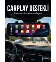 Ayna Carplay Araç İçi 9.66 İnç IPS Ekran Geri Görüş Kamerası Destekli