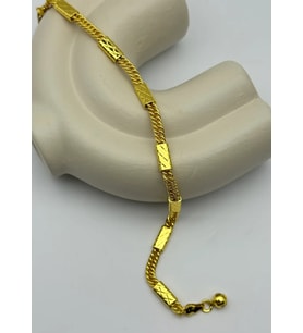 22K Altın Kaplama Zincir Model Bileklik - 25-22k75 (Gold)