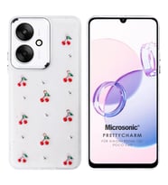 Microsonic Xiaomi Redmi 13C Kılıf PrettyCharm Cherry (Kırmızı)