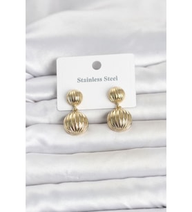 316L Çelik Gold Renk Vintage Model Kadın Küpe TJ-BKP11837