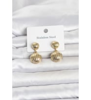316L Çelik Gold Renk Vintage Model Kadın Küpe TJ-BKP11837