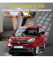 Fiat Doblo Antrasit Renk Tay Tüyü Cepli & Terletmez Sırtlı Oto Koltuk Minder Seti - Koltuk Koruma Kılıfı (ÖN & ARKA TAM SET)