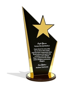 Kişiye Özel Plaket - Ahşap Plaket - Mezuniyet Hatırası - Okul Plaketi - 23cm x 12cm