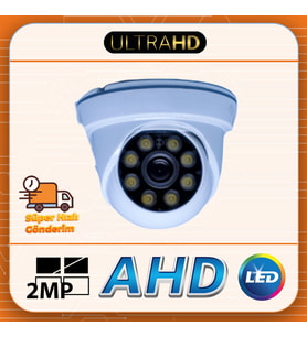 ULTRAHD 5Mp Sony Lensli 1080 - 8 Warm Led - Ahd Kamera - İç Mekan Güvenlik Kamerası